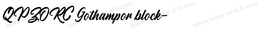 QPZORC Gothampor block字体转换